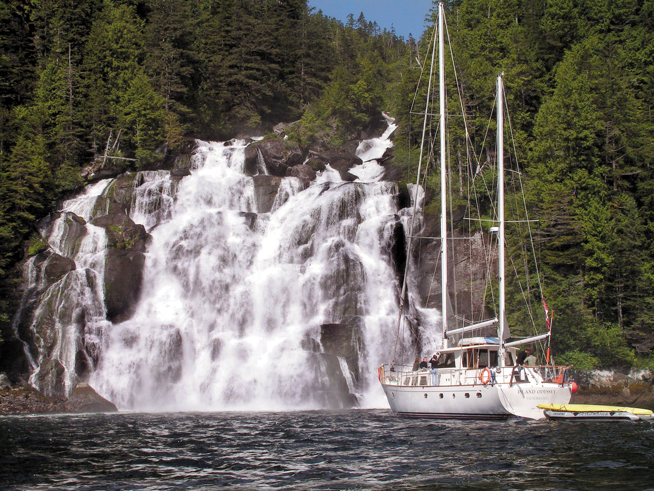 Island-Odyssey-in-front-of-Waterfall